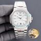 High Quality Replica Patek Philippe Nautilus Watch White Face Stainless Steel Band Silver Bezel 40mm (2)_th.jpg